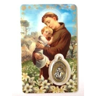 Prayer Card and Medal - St. Anthony