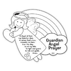 Color Your Own Prayer Picture - Guardian Angel