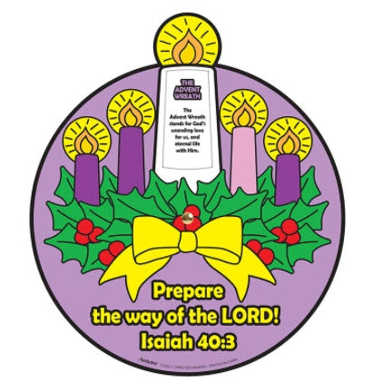 Advent Wreath Wheel (Color-Your-Own)
