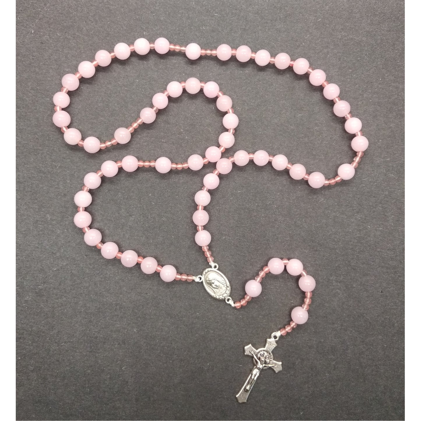 Rose Quartz Rosary, 8mm beads