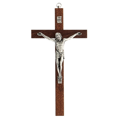 Mahogany Wall Crucifix, 10" (Italy)