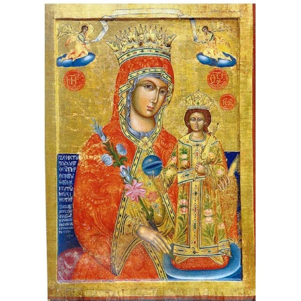 The Holy Mother: The Unfading Rose Icon, 5.5"