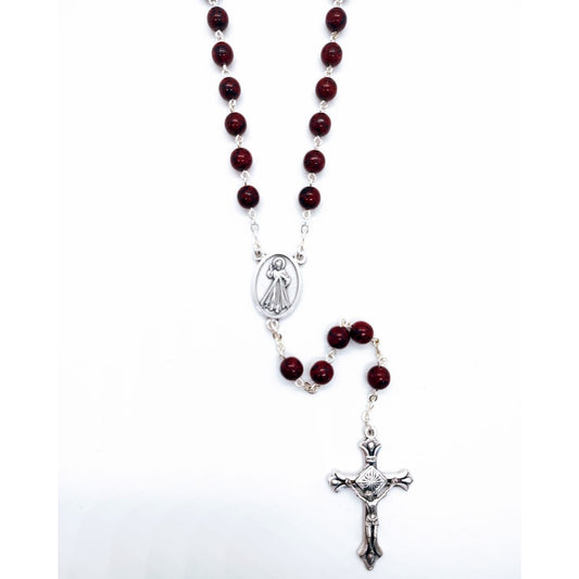 Divine Mercy Rosary (Burgundy) - Italy