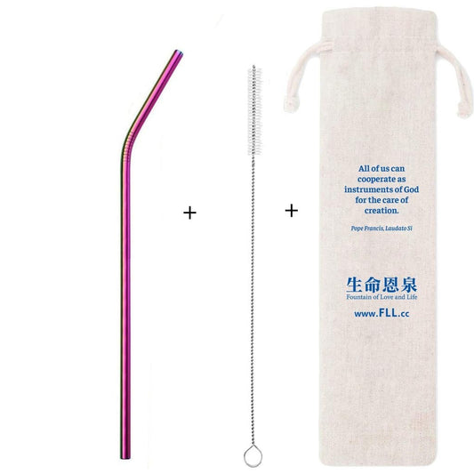 FLL Reusable Straw with a Drawstring Bag