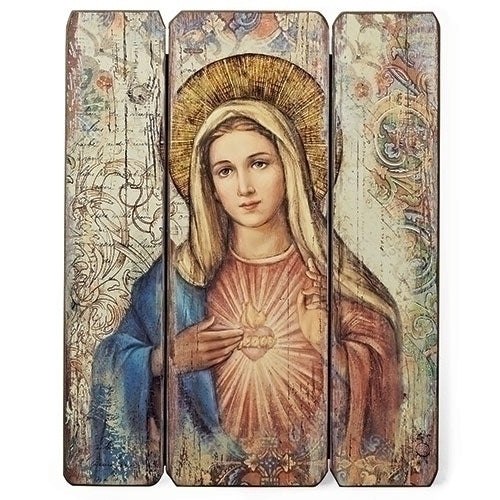 Immaculate Heart of Mary Wall Plaque, 15"