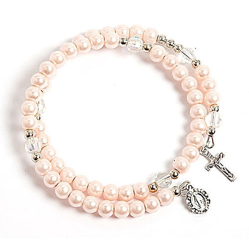Pearl Spring Rosary - Pink (Made in Italy)