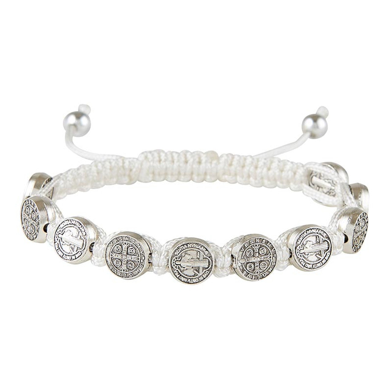 St. Benedict Medal Bracelet - White