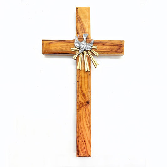 Olivewood - Cross of the Holy Spirit, 8"