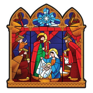 Nativity with Three Kings Window Cling