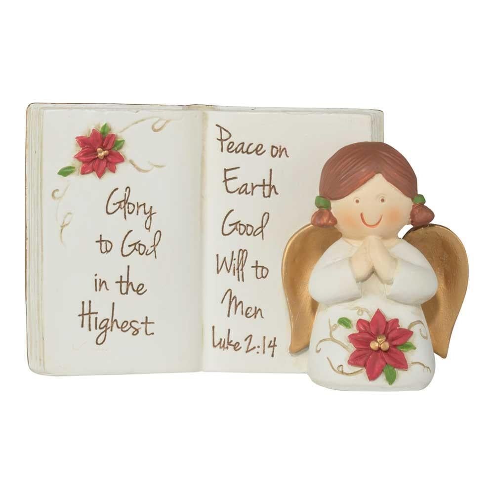 Christmas Angel Glory to God Figurine, 3.75"