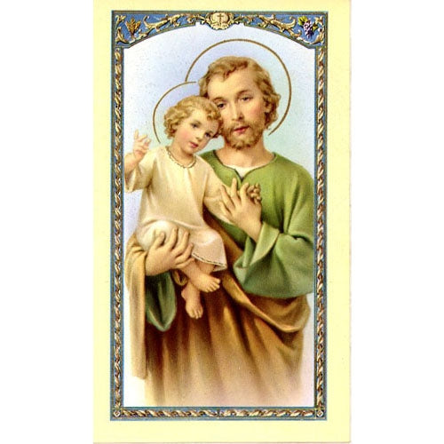 Saint Joseph and Child Holy Card