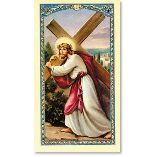 Christ Carrying the Cross Laminated Holy Card